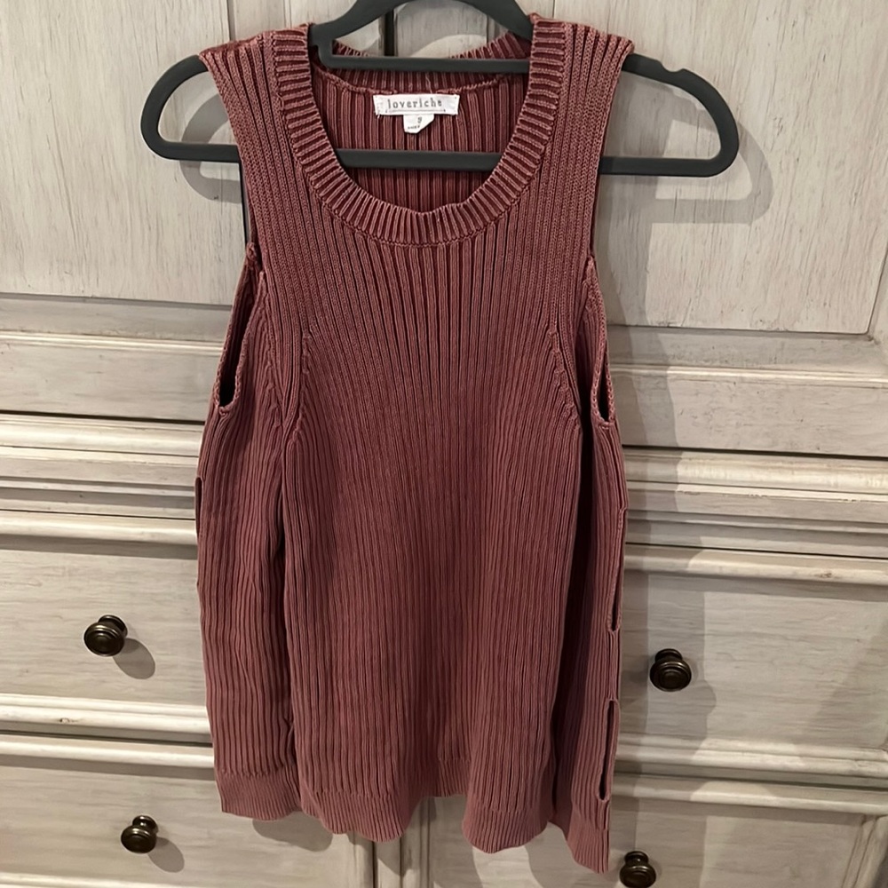 Cold shoulder sweater